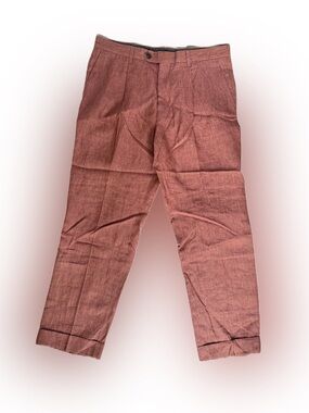 Todd Snyder 100% Linen Sutton Pant Size 36/32 NWT Wine